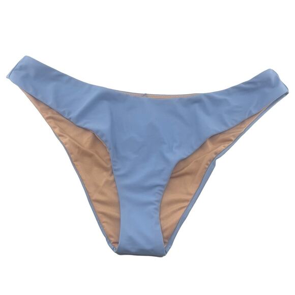 J‎ Crew Curved Waist Bikini Bottom Light Blue Cheeky Size XL BC125 New - Picture 1 of 5